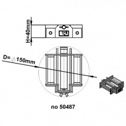 Magnet für den Fülltrichter einer Spritzgussmaschine (Temperaturbeständigkeit bis 80 °C) Dm. 150 mm