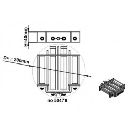Magnet für den Fülltrichter einer Spritzgussmaschine (Temperaturbeständigkeit bis 80 °C) Dm. 200 mm