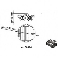 Magnet für den Fülltrichter einer Spritzgussmaschine (Temperaturbeständigkeit bis 120 °C) Dm. 100 mm